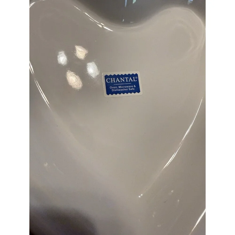 Chantal Pink Heart Shaped Stoneware Baking Casserole Dish New 1.5 Qt